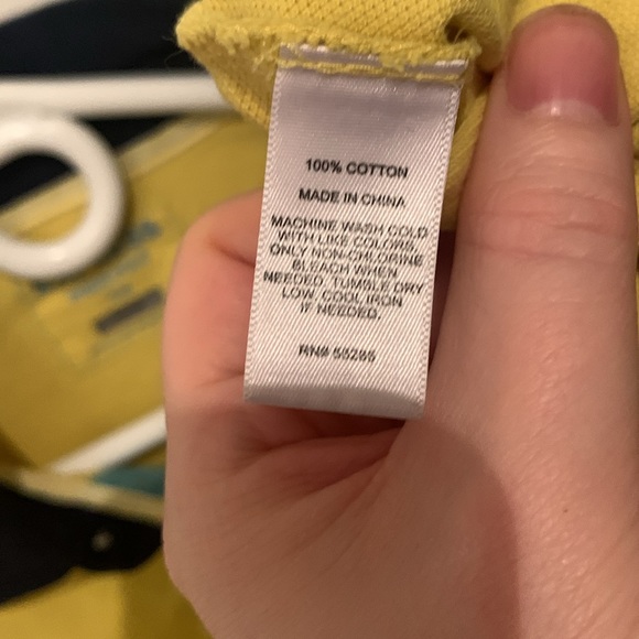 Stylish Pique Cotton Express Polo Yellow with 2 tone blue trim SZ Medium - Picture 5 of 7